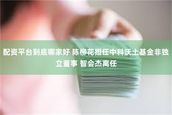 配资平台到底哪家好 陈柳花担任中科沃土基金非独立董事 智会杰离任