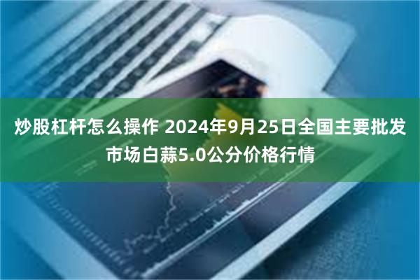 炒股杠杆怎么操作 2024年9月25日全国主要批发市场白蒜5.0公分价格行情