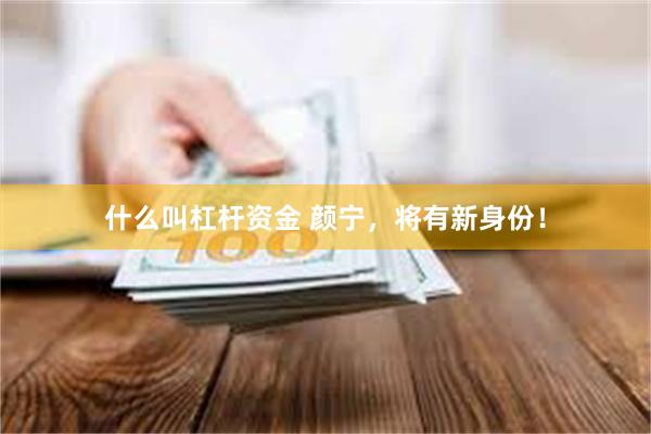 什么叫杠杆资金 颜宁，将有新身份！